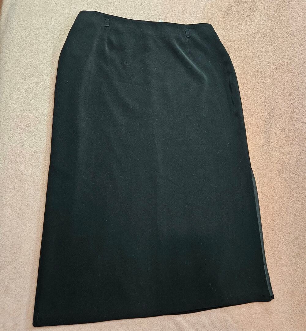 Sag Harbor Women Black Polyester Career Midi Pencil Skirt Size 18